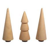 3 sapins en bois