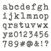 Thinlits - Alphanumeric tiny type upper