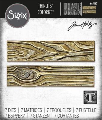 Thinlits Colorize "woodgrain" bois veinuré