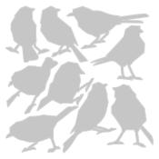 Thinlits silhouettes d'oiseaux