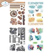 Layers of time rub-ons - Art Journal Specials
