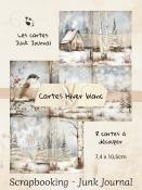 Cartes Junk Journal - Hiver Blanc 1
