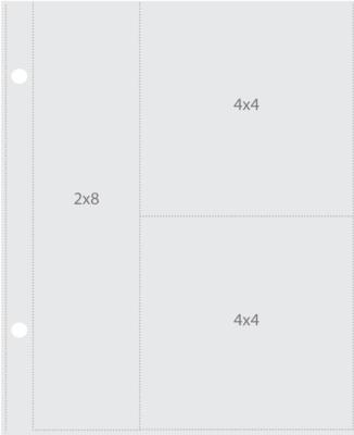 10 Pages pour classeur sn@p 15x20cm <br>3 compartiments