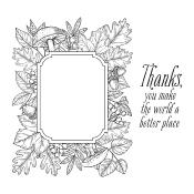 BetterPress plate - Autumn thanks frame