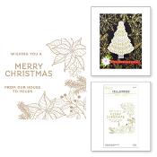 Hot foil Plates - Holiday florals background