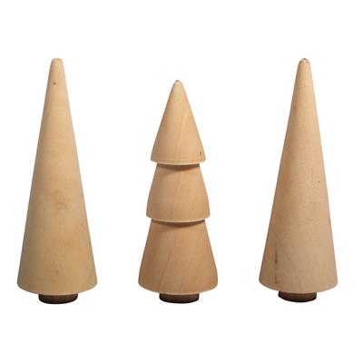 3 sapins en bois