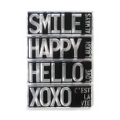 Block Words Hello - clear stamp