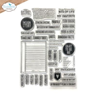 About me - clear stamp