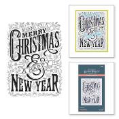 BetterPress plate - Merry Christmas and Happy New Year