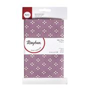 Tissu en coton mauve fleurs blanches