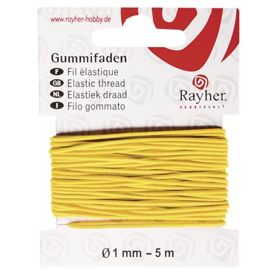 Elastique rond jaune<br>1mm - 5 mètres