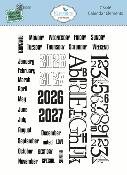 Calendar elements - clear stamps