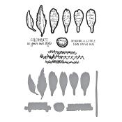 Stamps and Die cutting set - Sculpted scipted floral