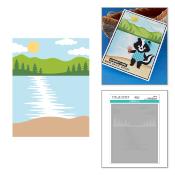 Pochoir "Lakeside memories"
