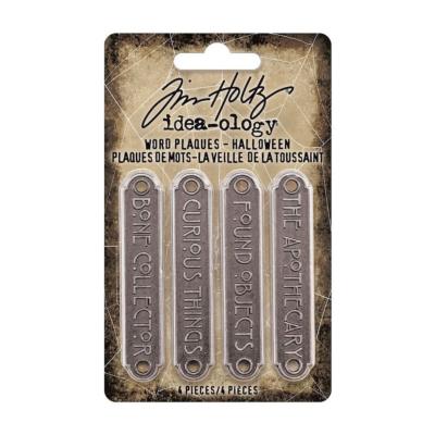 4 plaques de mots Tim Holtz - Halloween