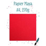 papier Maya - Rouge - 5 f - A4 - 270g