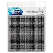 Cling Rubber Background Stamp - Tartan plaid