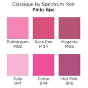 6 Spectrum Noir Classiques pinks