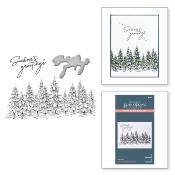 BetterPress plate - Season's greetings evergreens