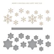 Hot foil Plates - Glimmering snowflakes