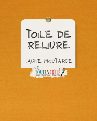 Toile de reliure - jaune moutarde