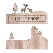 Déco bois "Let it Snow"