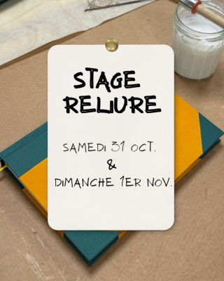 Stage Reliure - 31/10 & 1/11