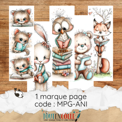 cadeau cde marque page whimsical animals