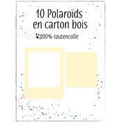 10 Polaroïds en carton bois