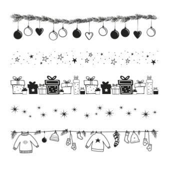 Tampons Bordures décoratives de Noël