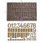 Moule silicone - Letterpress Numbers