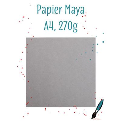 papier Maya - gris acier - 5 f - A4 - 270g