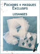 Lot de 6 masques et pochoirs losanges