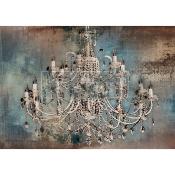 A1 Decoupage rice paper "Moody chandelier"