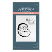 BetterPress plate - Holly Jolly santa