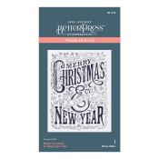 BetterPress plate - Merry Christmas and Happy New Year