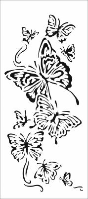 Pochoir Slimline Flying Butterflies