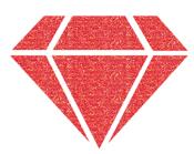 Izink Diamond 24 carats<br>Red