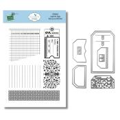 Layered tags - clear stamp + dies