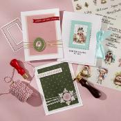 3D embossing and cut folder - postage stamps