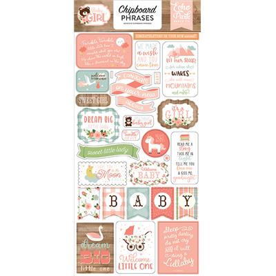 Chipboards adhésifs Baby Girl