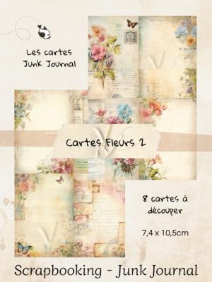 Cartes Junk Journal - Fleurs 2