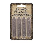 4 plaques de mots Tim Holtz - Halloween