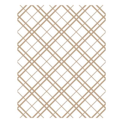 Hot foil Plates - Plaid tidings background