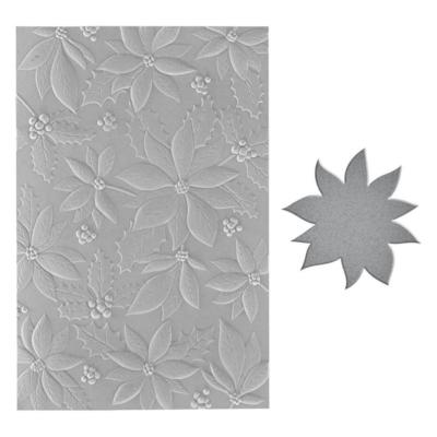 3D embossing folder & cut - Playful poinsettia - Simon Hurley