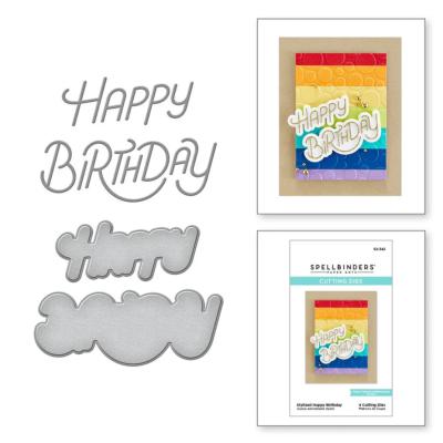 Cutting dies - Stylized Happy Birthday