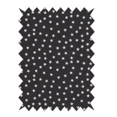 Tissu en coton Noir étoiles