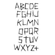 Thinlits "tranche de bois + alphabet"