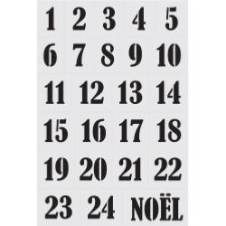 Pochoir calendrier de l'avent