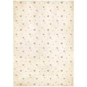 feuille de riz - Hearts pattern